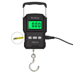 WeiHeng A27L/A27L-B 75kg/10g Rechargable with Tapes Length Measure Hook Scale High Precisions Five Units Switch with Backlight | Vimost Shop.