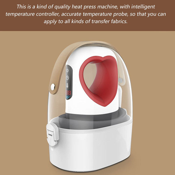 Mini Heat Press Machine Heart-shaped Novel Digital Sublimation Transfer Printing Machine for T-shirts Cloth Transfering Ironing | Vimost Shop.