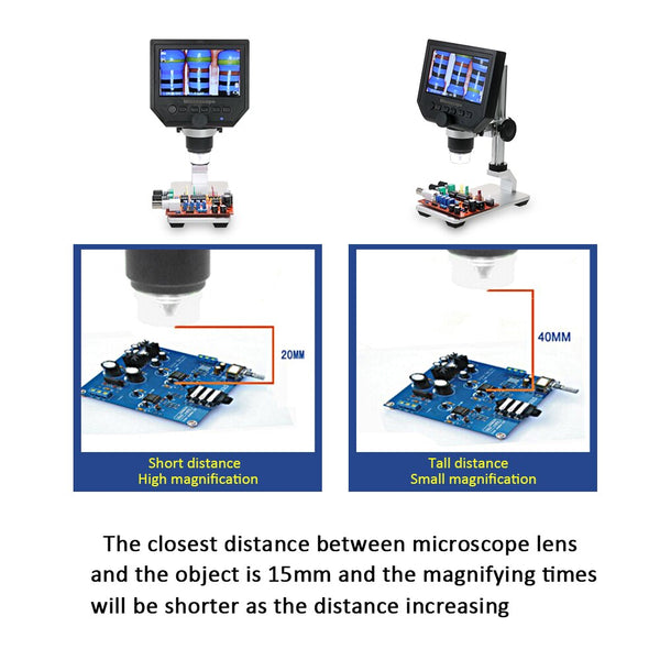 0-600X Digital Microscope LED Magnifier for Mobile Phone Maintenance QC/Industrial/Collection Inspection  LCD 3.6MP | Vimost Shop.