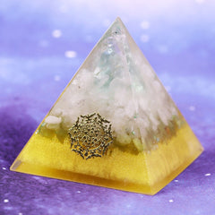 Orgonite Pyramid Orgone Healing Energy Natural Crystal  Fluorite Resin Crafts Growth Wisdom Charm Pyramid Jewelry Bring Chakra | Vimost Shop.