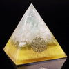 Orgonite Pyramid Orgone Healing Energy Natural Crystal  Fluorite Resin Crafts Growth Wisdom Charm Pyramid Jewelry Bring Chakra | Vimost Shop.