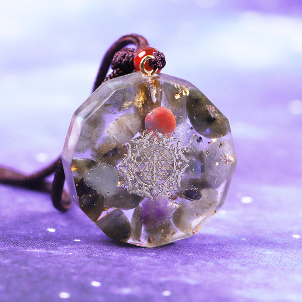 Handmade Orgone Pendant Labradorite Natural Crystal Energy Emf Protection Reiki Healing Orgonite Necklace Jewelry | Vimost Shop.