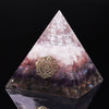 Orgone Pyramid Clear White Crystal Point With Strawberry Crystal Amethyst Opal Energy Symbol Pyramide Emf Protection | Vimost Shop.