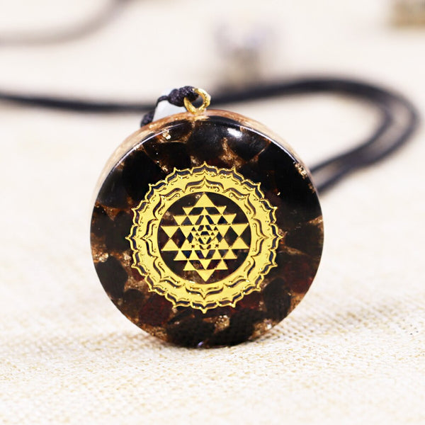 Obsidian Courage Orgonite Pendant Natural Crystal Jewelry For Women Necklace Men Reiki Chakra Healing Necklace | Vimost Shop.
