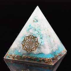 Orgone Crystal Gemstone Pyramid Energy Generator Gemstone For Aura Cleansing Chakras Balancing & Reiki Healing For Home Decor | Vimost Shop.