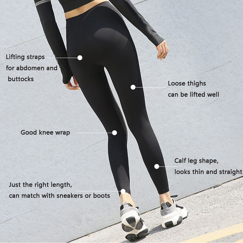 Hip Lift Shaping Yoga Pants High Waist Stretchy Gym Leggings Fitness Workout Tights Push Up Running Leggins Black Sports Pant | Vimost Shop.