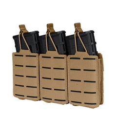 Tactical LSR 556 Mag Pouch Triple Mag Carrier MOLLE Pouch Laser Cut Military Airsoft  3567