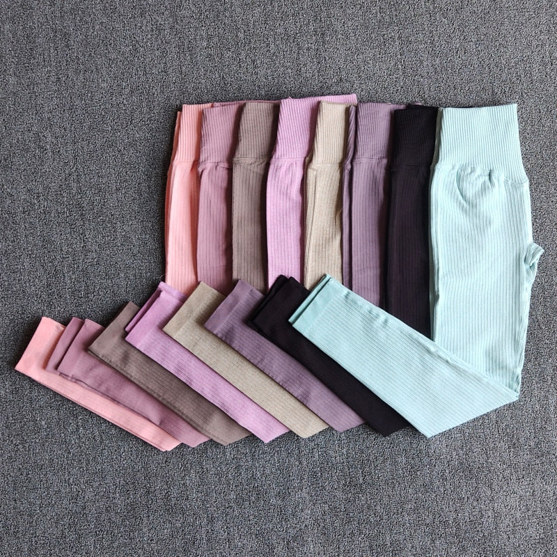 Yoga Pants Sports Clothing Seamless Legging Solid High Waist Full Length Workout Leggings for Fittness Yoga Leggings