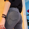 Solid High Waist Washed Casual Denim Jeans Woman,Summer ELF Pure Ripped Hole Chic Sexy Ladies,Daily Trousers