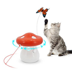 Smart Interactive Cat Toy Automatic Rotating Mode Toy Cats Funny Pet Game Electronic Cat Toy butterfly Feather Toys Kitty
