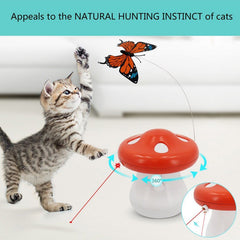 Smart Interactive Cat Toy Automatic Rotating Mode Toy Cats Funny Pet Game Electronic Cat Toy butterfly Feather Toys Kitty | Vimost Shop.