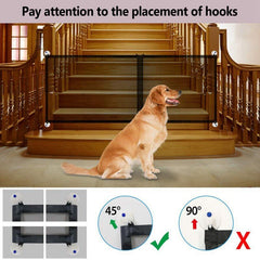 Pet Dog Fence Gate Safe Guard Safety Enclosure Dog Fences Dog Gate The Ingenious Mesh Magic Pet Gate Pet supplies | Vimost Shop.