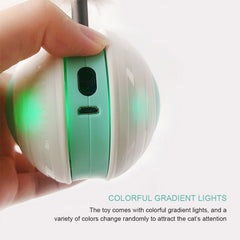 Smart Interactive Cat Toy USB Rechargeable Led Light Self Rotating Ball Pets Playing Toys Motion Activated Pet Ball | Vimost Shop.