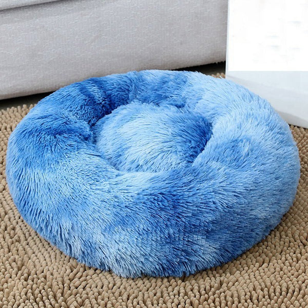 Round Cat Bed Warm Sleeping Cat Nest For Dogs Basket Pet Products Cushion Soft Long Plush Cat Pet Bed Mat Cat House Animals Sofa | Vimost Shop.