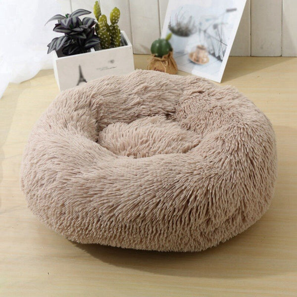 Round Cat Bed Warm Sleeping Cat Nest For Dogs Basket Pet Products Cushion Soft Long Plush Cat Pet Bed Mat Cat House Animals Sofa | Vimost Shop.