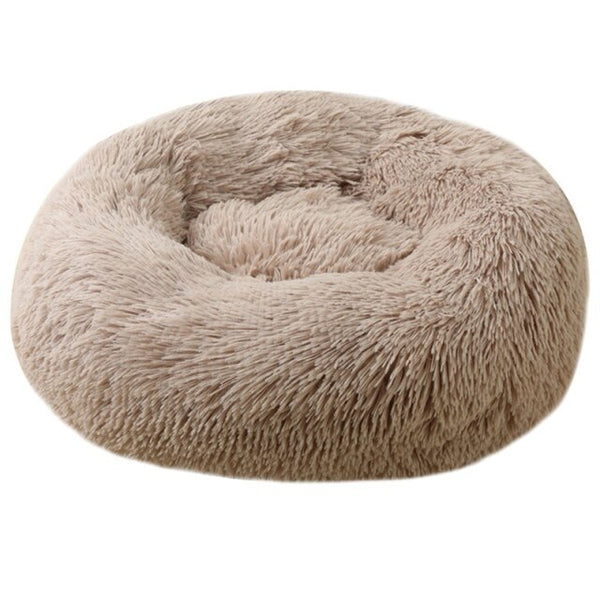 Round Cat Bed Warm Sleeping Cat Nest For Dogs Basket Pet Products Cushion Soft Long Plush Cat Pet Bed Mat Cat House Animals Sofa | Vimost Shop.