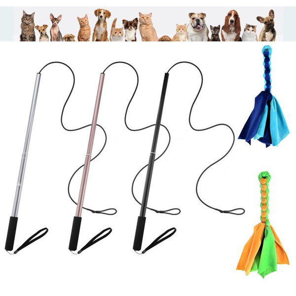 Interactive Dog Cat Feather Toy Feather Teaser Stick Wand Pet Feather Refill Replacement Catcher Product for Kitten | Vimost Shop.