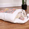 Winter Warm Pet Dog Cave Bed Soft Fleece Washable Removable for Cat Puppy Japanese Style Sleeping Bag Cushion House | Vimost Shop.