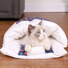 Winter Warm Pet Dog Cave Bed Soft Fleece Washable Removable for Cat Puppy Japanese Style Sleeping Bag Cushion House | Vimost Shop.