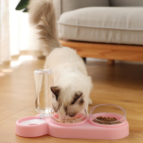 Pet Dog Cat Automatic Feeder Bowl for Dogs Drinking Water Bottle Kitten Bowls Slow Food Feeding Container Supplies | Vimost Shop.