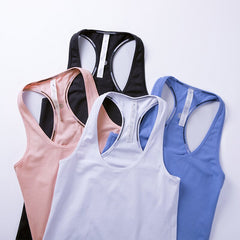 Racerback Workout Tank Tops for Women Long Athletic Yoga Tops Sleeveless Shirts Slim Fit