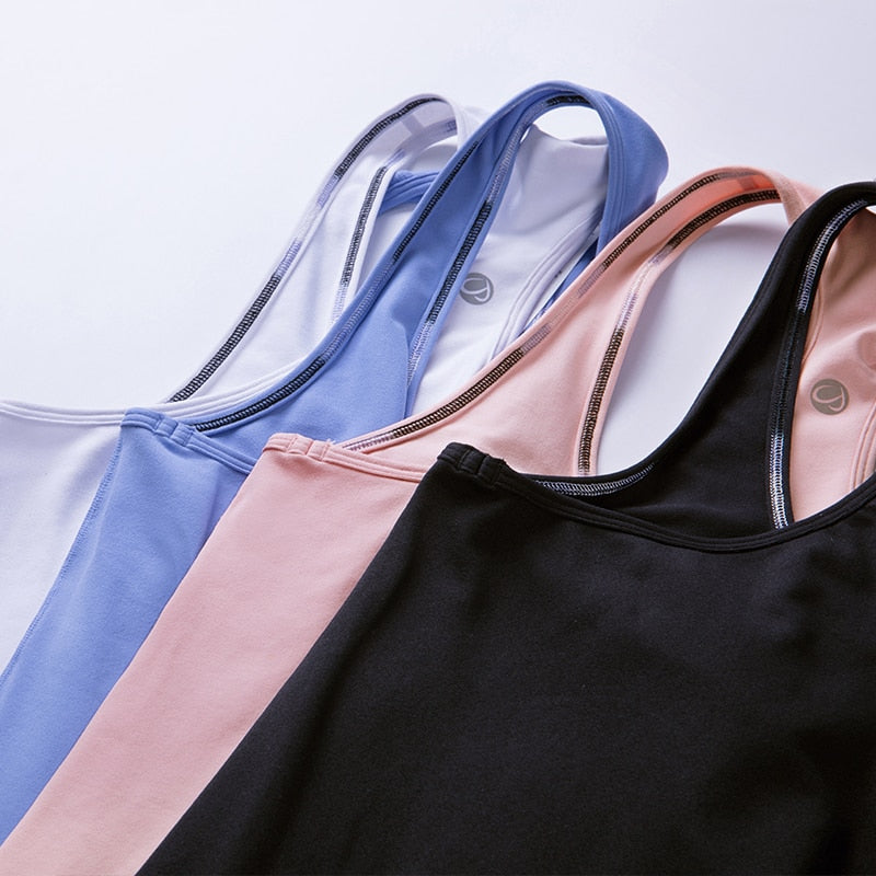Racerback Workout Tank Tops for Women Long Athletic Yoga Tops Sleeveless Shirts Slim Fit