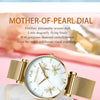 Dragonfly Design White Oyster Scallop Dial  Japan Quartz Ladies Watch Akoya Pearl Shell Stainless Steel Women Watches