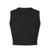JUST A TIE Naked Feel Gym Sport Crop Tops Women Anti-sweat Fitness Crop Tank Top Yoga Vest Athletic Sleeveless Shirts