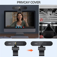 2K Webcam with Dual Microphone Privacy Cover Tripod Stand USB Web Camera for Video Conference Teaching Chat Gaming D08S | Vimost Shop.