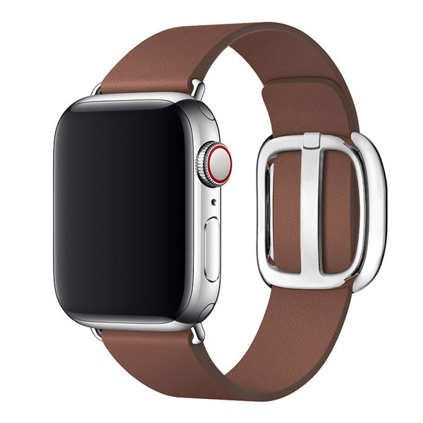 Leather Modern buckle strap For Apple Watch band 44mm/40m iwatch band 42mm/38mm correa bracelet apple watch series 6 se 5 4 3 | Vimost Shop.