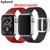 Leather Modern buckle strap For Apple Watch band 44mm/40m iwatch band 42mm/38mm correa bracelet apple watch series 6 se 5 4 3 | Vimost Shop.