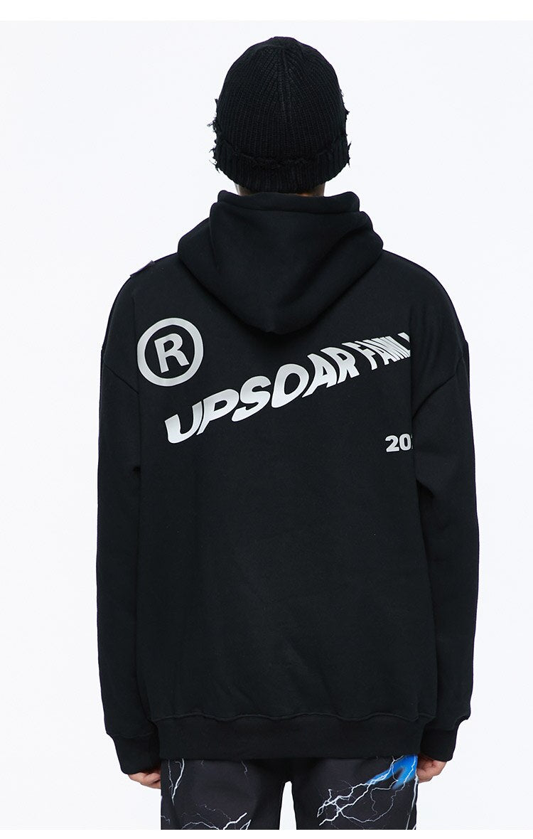 Hoodies Men Hip Hop Graffiti Letter Print Hooded Streetwear Winter Casual Plus Velvet Warm High Street Couple Pullover
