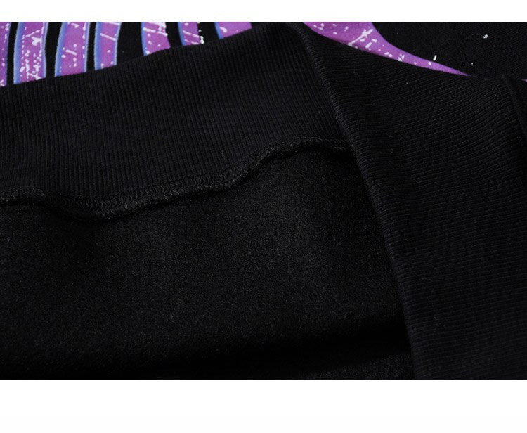 Hoodies Men Hip Hop Graffiti Letter Print Hooded Streetwear Winter Casual Plus Velvet Warm High Street Couple Pullover