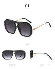 Fashion square sunglasses women men 2019 brand designer black classics big frame ploygon eyewear shades for female | Vimost Shop.