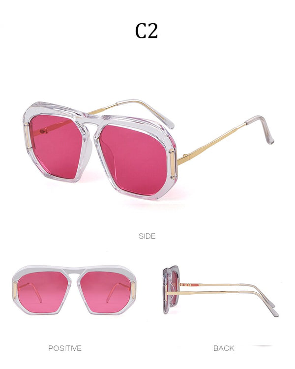 Fashion square sunglasses women men 2019 brand designer black classics big frame ploygon eyewear shades for female | Vimost Shop.