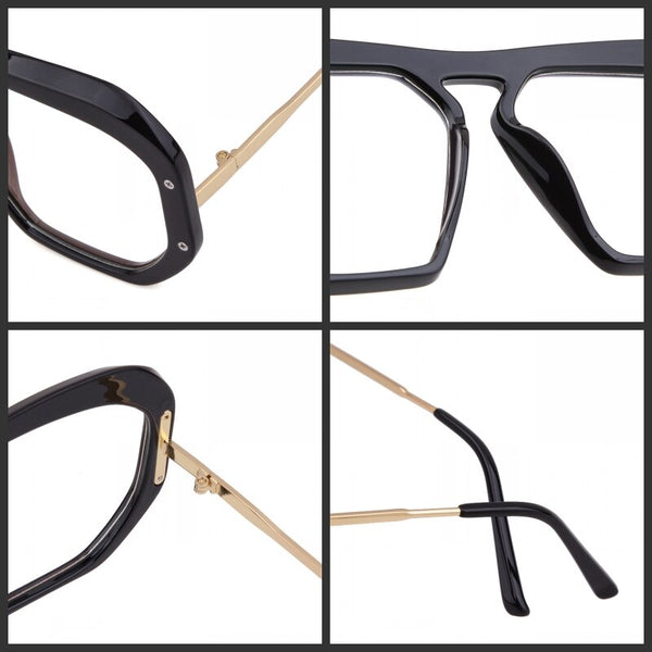 Fashion square sunglasses women men 2019 brand designer black classics big frame ploygon eyewear shades for female | Vimost Shop.