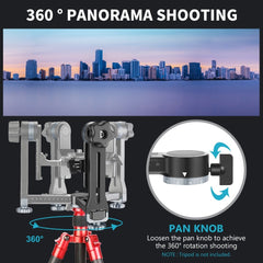 Professional Metal Gimbal Tripod Head 360° Panoramic Head with 100mm Movable Horizontal Axis,Arca-Swiss Standard QR Plate | Vimost Shop.