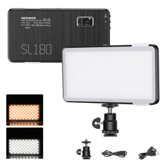 SL180 On-Camera Video Light,Pocket-Size SMD LED/Bi-Color/Dimmable Brightness/CRI95+/Built-in 4000mAh Battery/OLED Display | Vimost Shop.