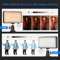 SL180 On-Camera Video Light,Pocket-Size SMD LED/Bi-Color/Dimmable Brightness/CRI95+/Built-in 4000mAh Battery/OLED Display | Vimost Shop.