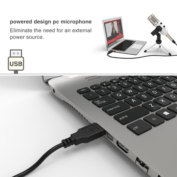 USB Microphone, Plug & Play Condenser Microphone For PC/Computer Podcasting one line meeting self studioRecording