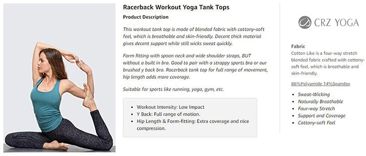 Racerback Workout Tank Tops for Women Long Athletic Yoga Tops Sleeveless Shirts Slim Fit
