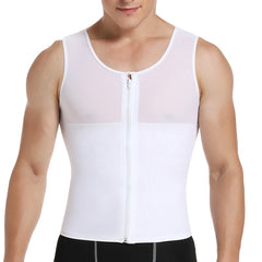 Mens Slimming Body Shaper Chest Compression Shirt Gynecomastia Moobs Undershirt Waist Trainer Belly Sweat Vest Workout Tank Tops | Vimost Shop.