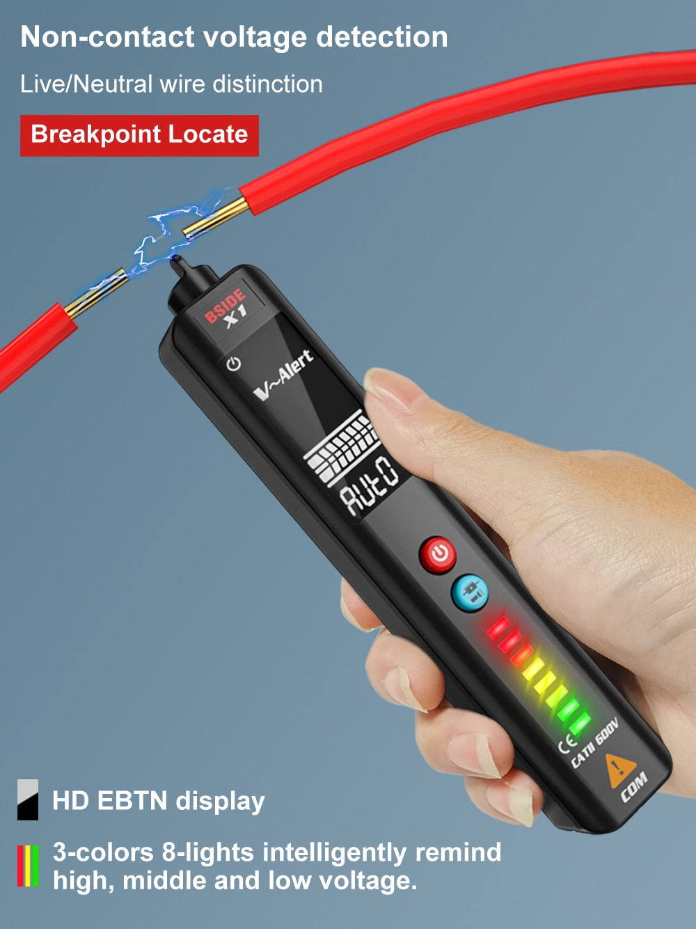 X1/X2 Voltage Detector Tester Smart Multimeter Non-contact Infrared Thermometer EBTN Display Live wire Test pencil Meter | Vimost Shop.
