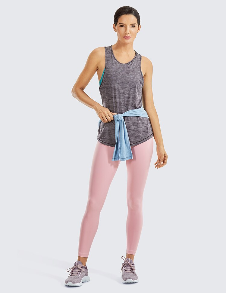 Womens Lightweight Heather Workout Tank Tops Athletic Tops Sleeveless Shirts Casual Top