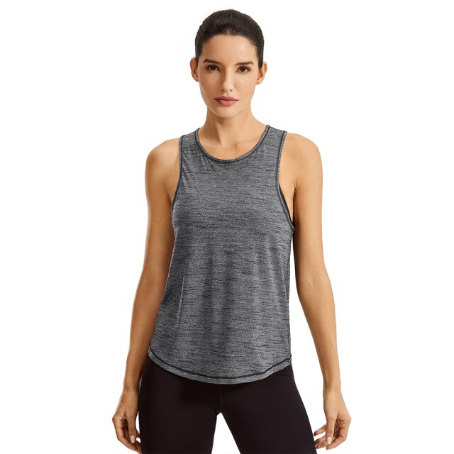 Womens Lightweight Heather Workout Tank Tops Athletic Tops Sleeveless Shirts Casual Top