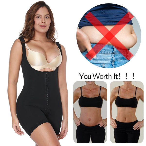Women Shapewear Tummy Control Bodysuit Fajas Colombianas Full Body Shaper Slimming Underwear Mid Thigh Slimmer Waist Cincher | Vimost Shop.