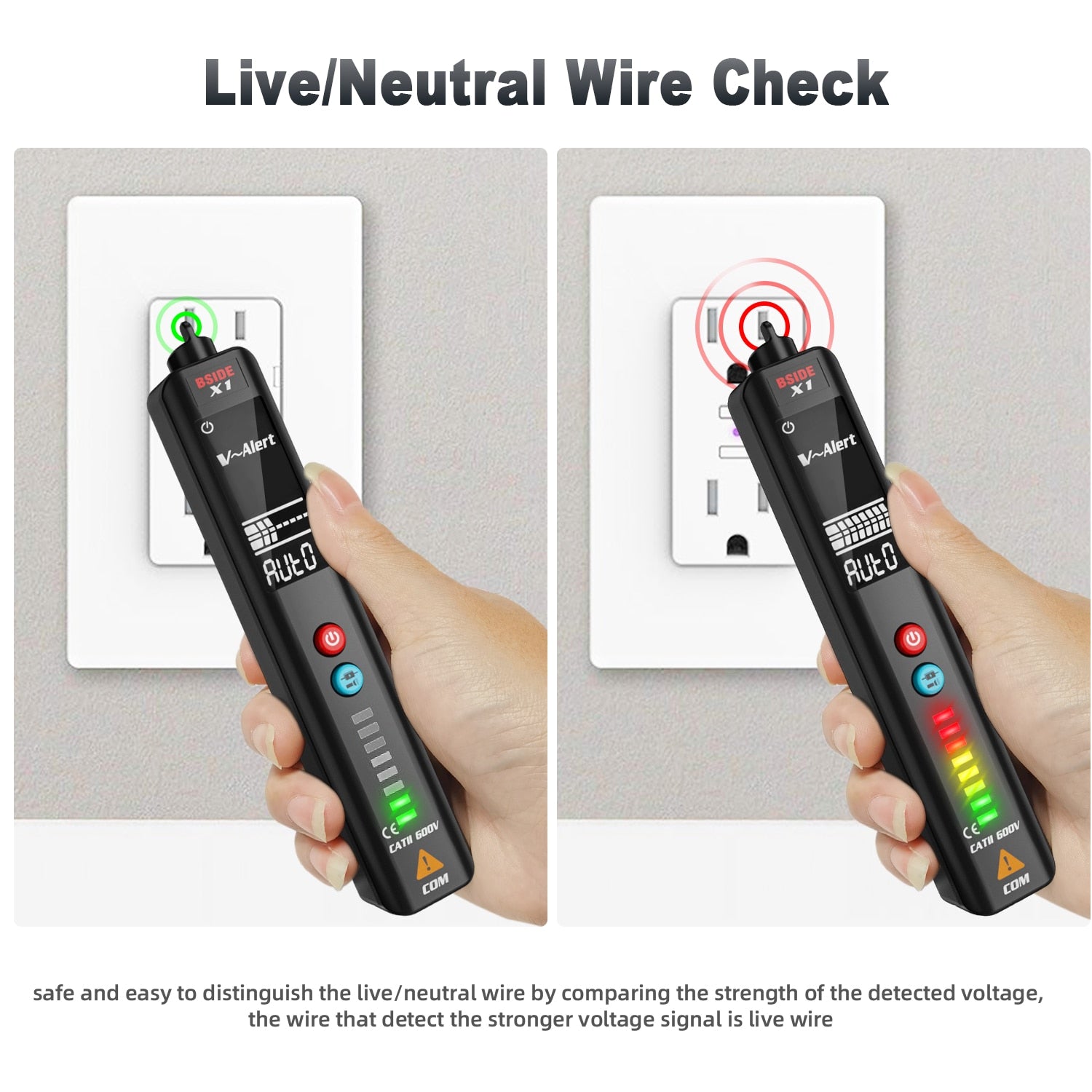 Non-contact Voltage Detector Multimeter X1 Intelligent test pencil Large screen EBTN Electric tester Live wire Meter | Vimost Shop.