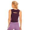 Women's Pima Cotton Workout Crop Top Open Back Activewear Exercise Yoga Tank Shirts
