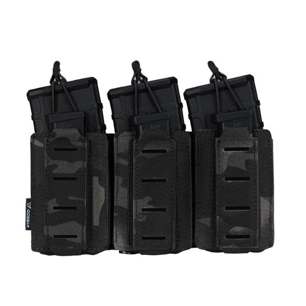 Tactical LSR 9mm 556 Mag Pouch Triple Mag Carrier MOLLE Pouch Laser Cut Airsoft 3570