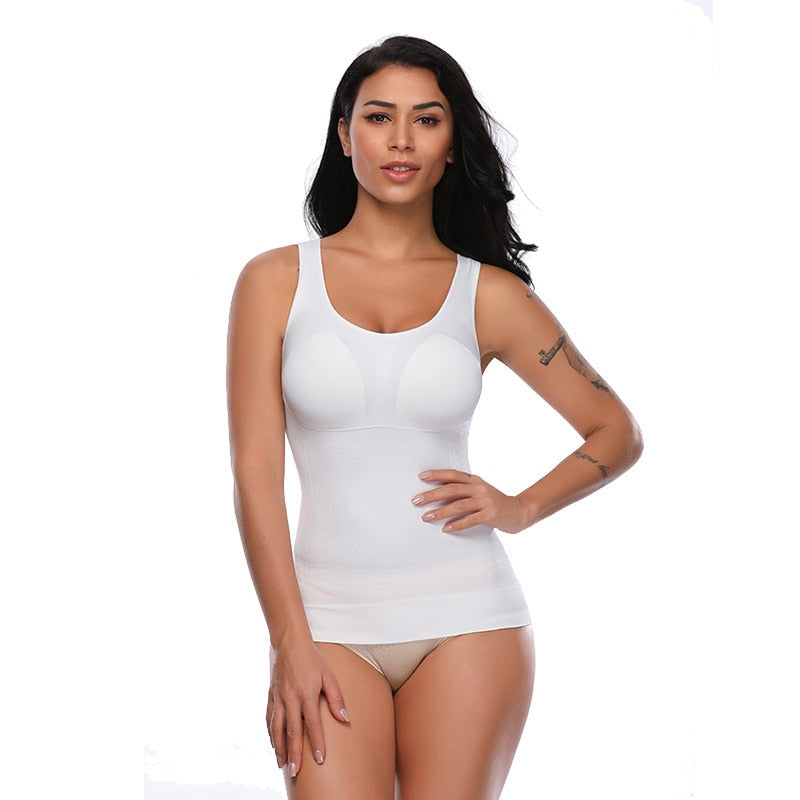 Tank Tops for Women with Built in Bra Shelf Bra Casual Wide Strap Basic Camisole Sleeveless Top Shaper with Removable Bra | Vimost Shop.